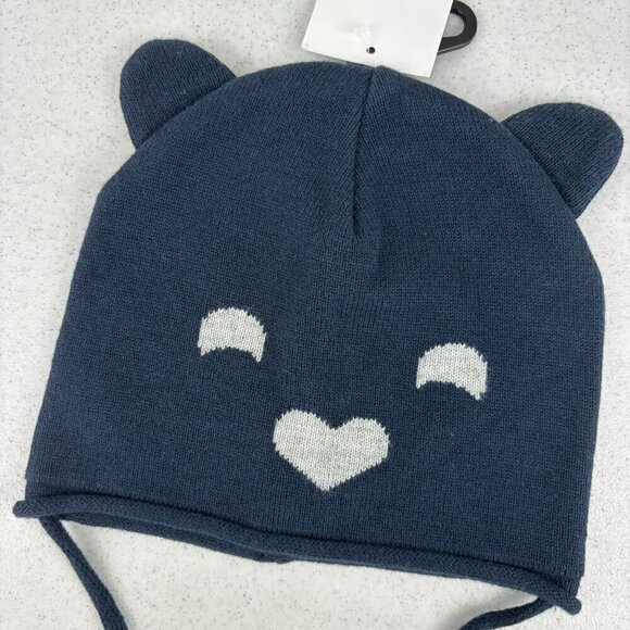 Polarn O. Pyret Navy Bear Winter Cap NWT 4-9M - Picture 3 of 8
